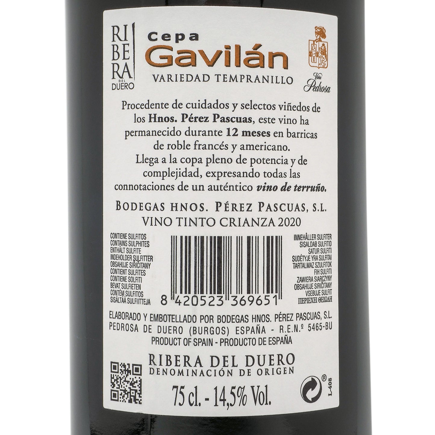 Cepa Gavilán Crianza 2020