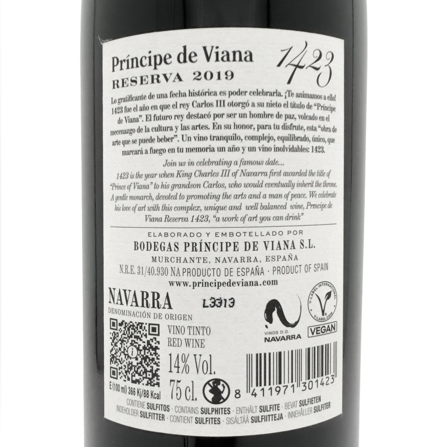 Príncipe de Viana 1423 Reserva 2019