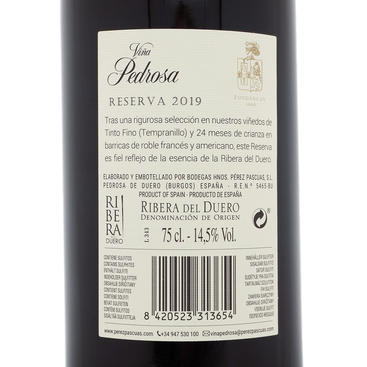 Viña Pedrosa Reserva 2019