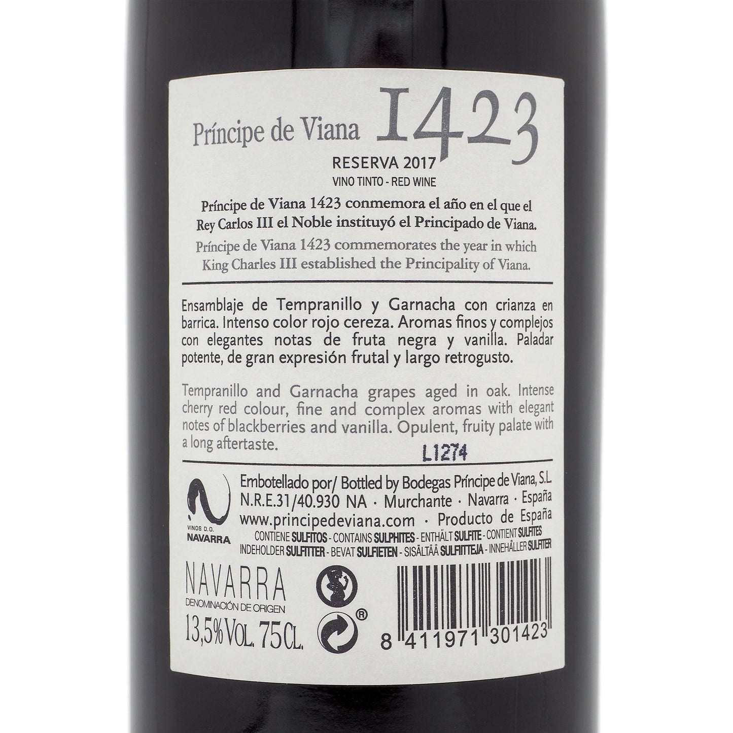 Príncipe de Viana 1423 Reserva 2017