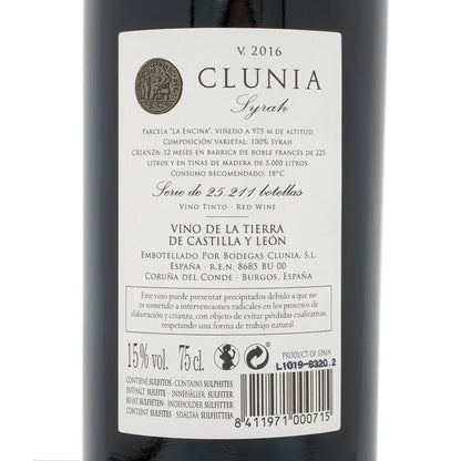 Clunia Syrah 2016/2018