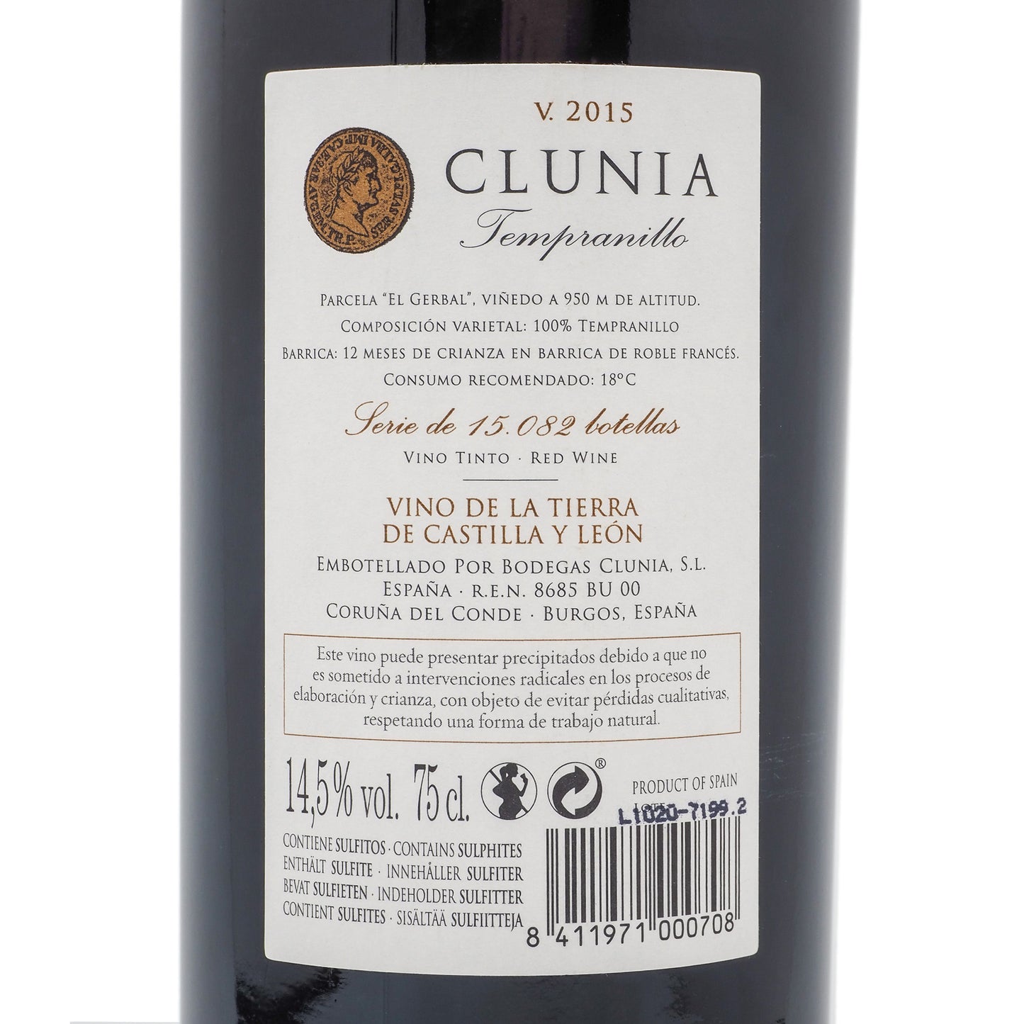 Clunia Tempranillo 2015