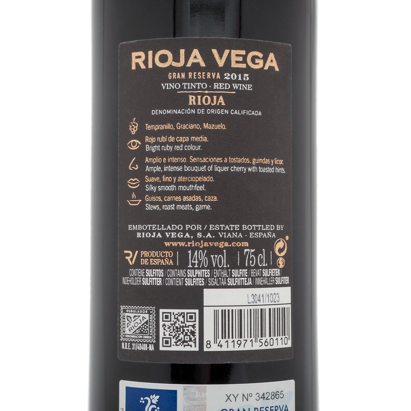 Rioja Vega Gran Reserva 2015