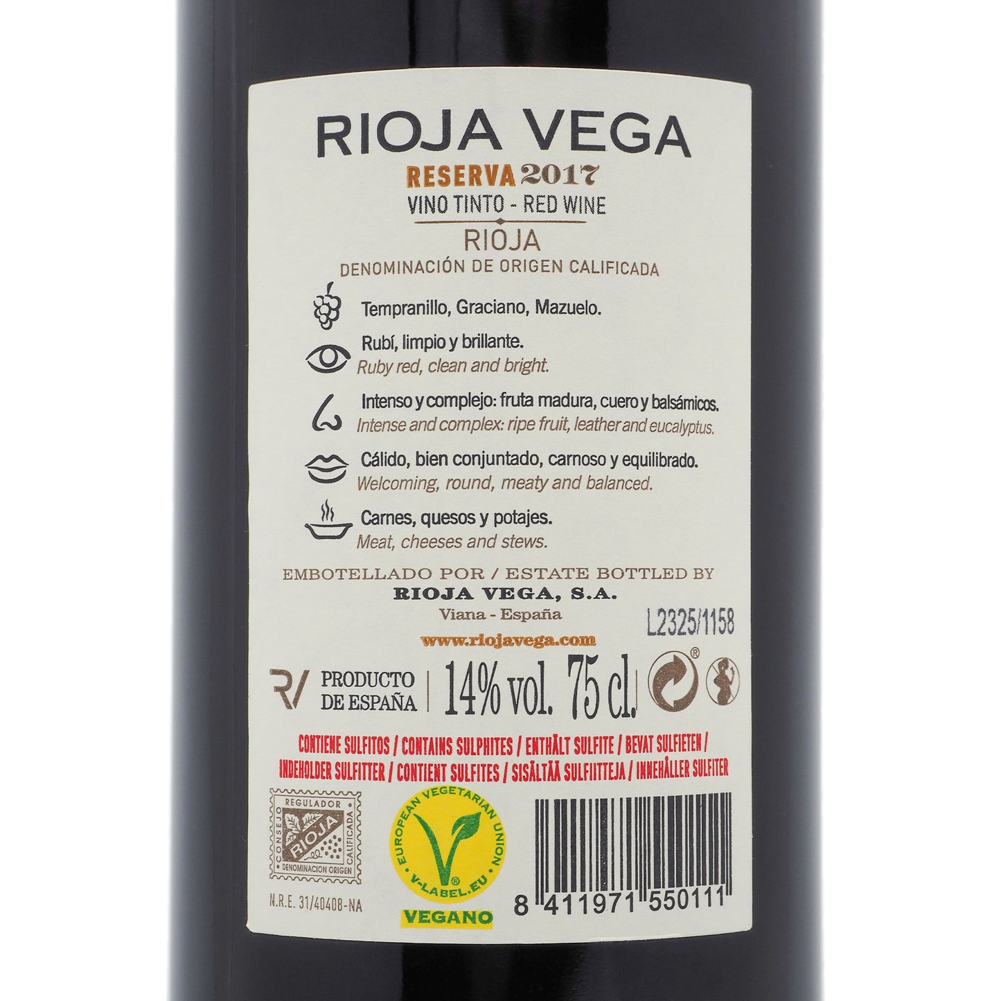 Rioja Vega Reserva 2017