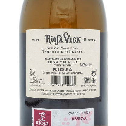 Rioja Vega Tempranillo Blanco Reserva 2019